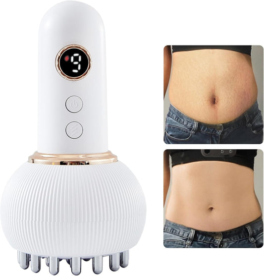 Lymphatic Drainage Massager & Anti Cellulite Massage Tool, Helps Reduce Stretch Marks & Cellulite, for Legs, Arms & Belly, Body Sculpting Machine with Microcurrent, Light, Heat & Vibration