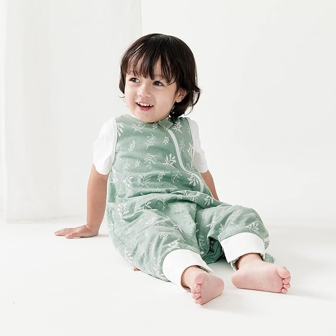 Duomiaomiao 0.5 TOG Toddler Sleep Sack 24-36 Months 100% Cotton Lightweight Baby Sleep Sack with Feet, Breathable Comfy Toddler Wearable Blanket