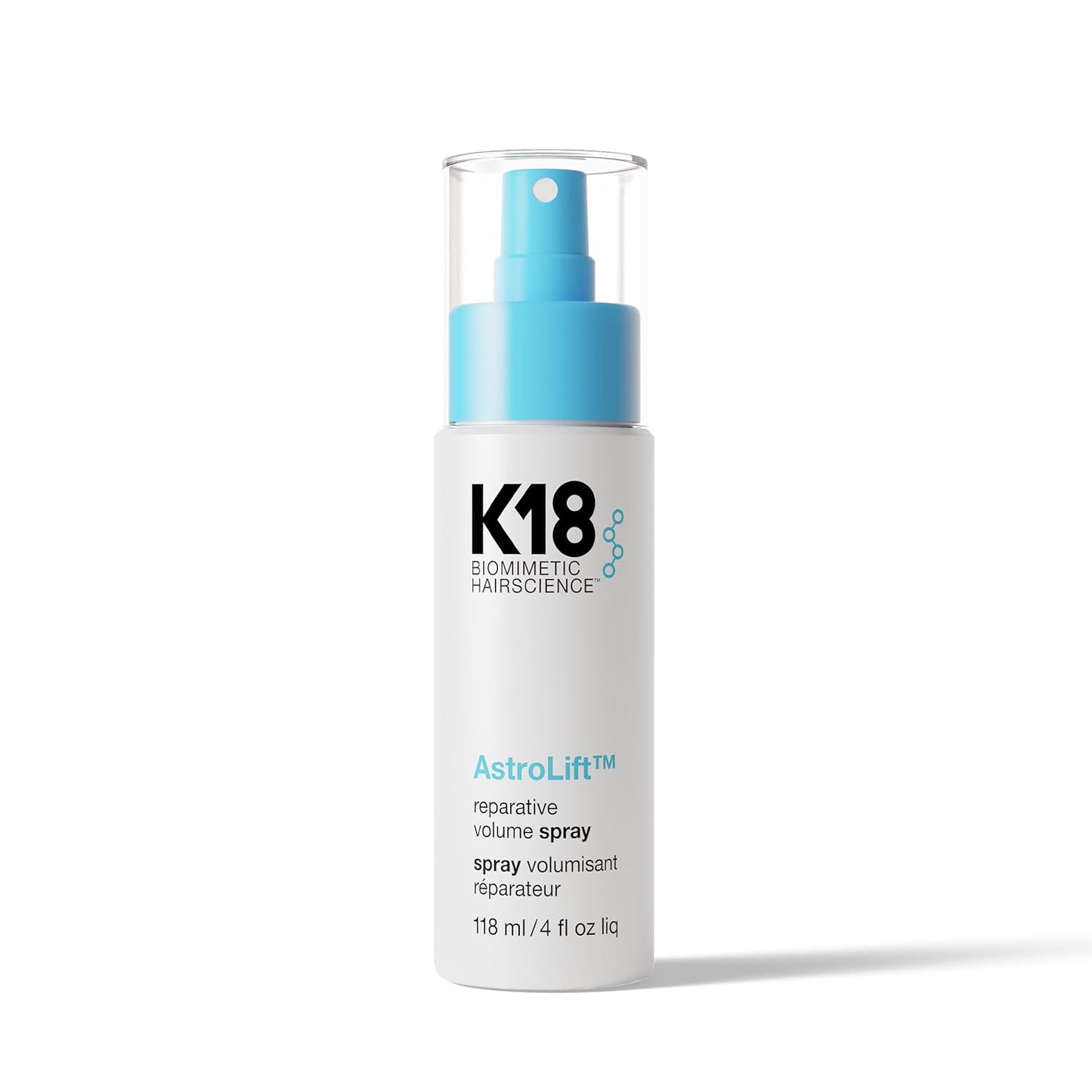 K18 AstroLift™ Reparative Volume Spray, 2-Day Hair Thickening + Hold For Thin, Fine, Fragile Hair, Non-Sticky, Non-Crunchy, Humidity-Resistant Volumizing Spray, 4 Fl Oz