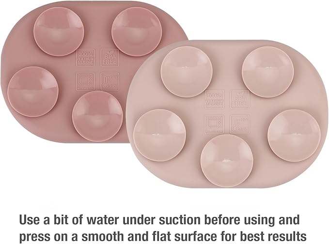 PandaEar 12PCS Silicone Baby Feeding Set | 2 Sectioned Baby Suction Plate, 2 Baby Bibs, 2 Toddler Cup, 4 Baby Spoons & 2 Baby Forks | Baby Led Weaning Supplies, Onesize