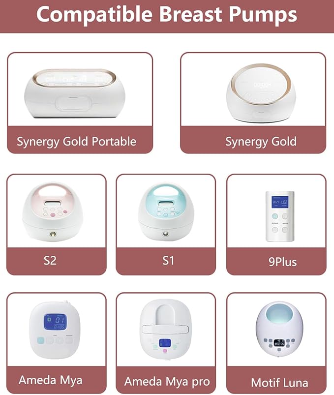4packs 23mm Full Breast Replacement Pump Parts for Spectra S1 S2 9 Plus Synergy Gold Include 13mm Flange,Valve,Backflow Protector,Tube,Bottle,Caps, Fit for Motif Luna Cimilre Ameda MYA Pump
