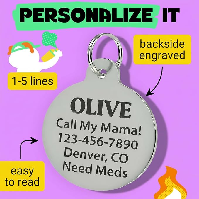 Bad Tags Personalized Dog and Cat ID Tags in 25+ Designs and 2 Sizes - Image 5