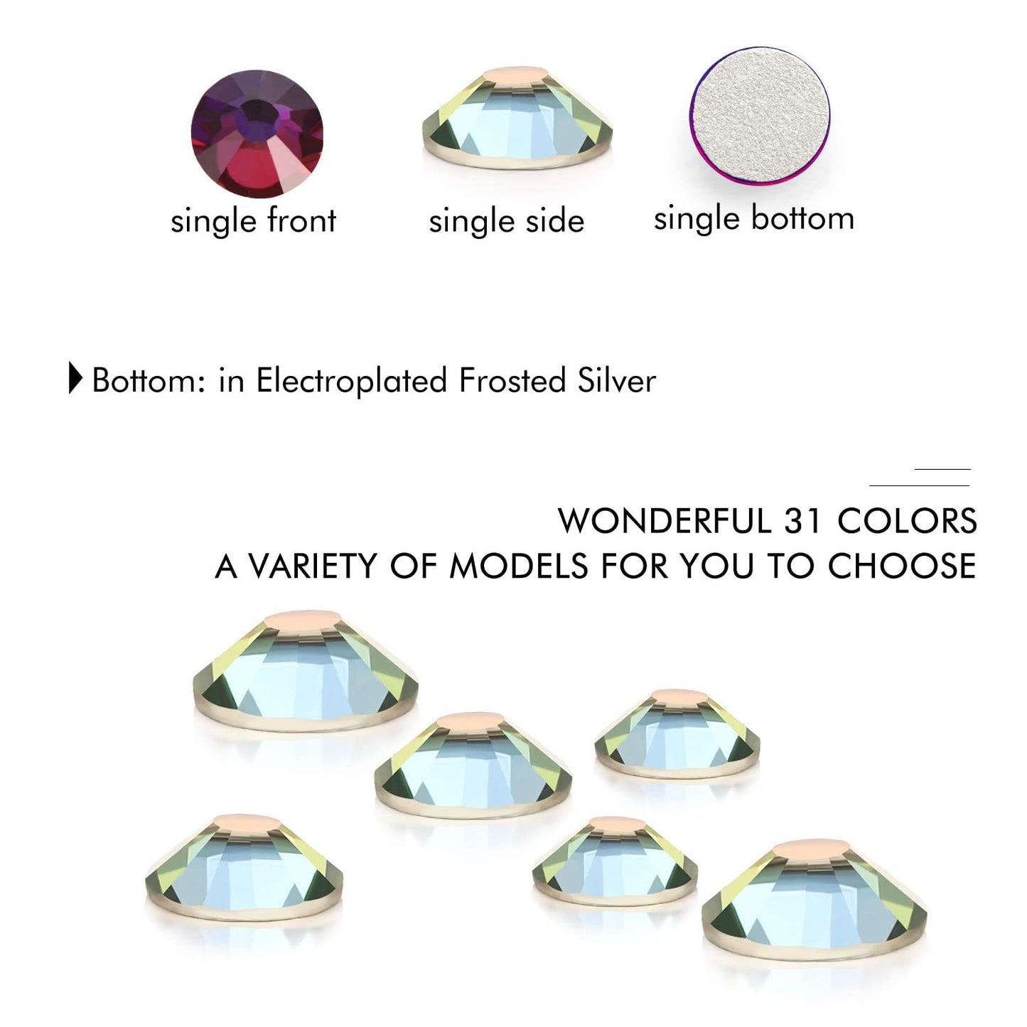 1440Pcs Blue Blaze Crystal Rhinestones,Glass Flatback Rhinestones Gemstones for Nail Face Makeup Art Crafts Clothes Decoration -(SS12,3.0mm,Blue Blaze)