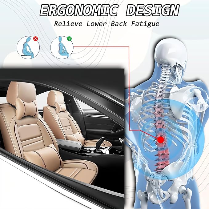 Car Seat Covers for Lexus Car rx300 1999-2003 | 5-Seats Seat Covers, Waterproof Seat Protectors, Automotive Seat Covers (Full Set with Pillow,Beige)