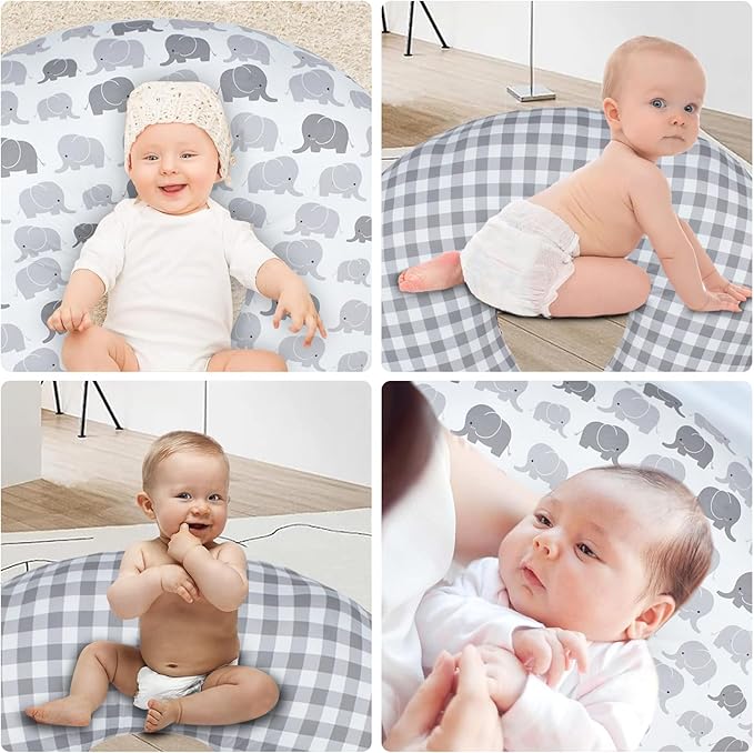 Winmany Baby Nursing Pillow Cover Newborn Removable Breastfeeding Pillowcover Cute Pattern Girls Boys Nursing Pillowcase for Breast and Bottole Feeding