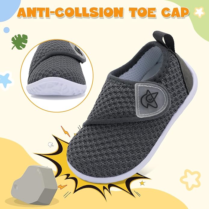 LeIsfIt Baby Shoes Boys Girls First Walking Shoes Non-Slip Infant Sneakers Lightweight Slip-on Crib Sneakers for First Walkers