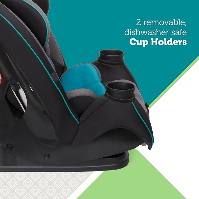 Safety 1st Grow and Go All-in-One Slim Convertible Car Seat, Rear Facing, 5-40 lbs, Forward Facing (30–65 lbs), High Back Booster Seat 40-100 pounds, Black Phantom