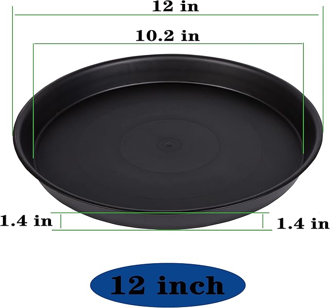 6 Pack of 12 inch Plant Saucer, Heavy Duty Plastic Plant Saucer 12 inch Round - Image 2