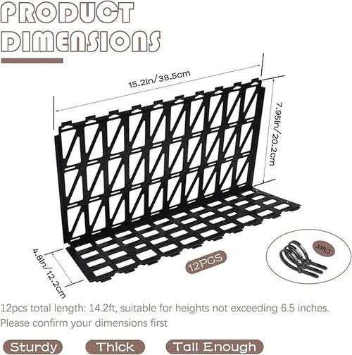12 Pcs Under Couch Blocker for Bed Adjustable Furniture Plastic Under Bed - Image 2
