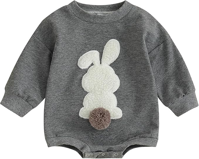 VISGOGO Newborn Infant Baby Boy Girls Oversized Romper Little Dude Sweater Onesie Coming Home Outfit Neutral Clothes