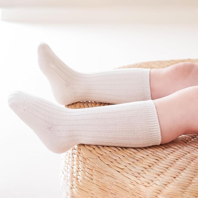 Zumou Toddler Knee High Socks Non Slip Anti Skid Baby Boy Girls Seamless Long Stockings