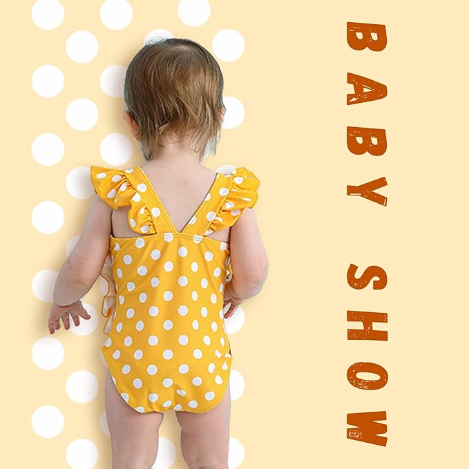 Newborn Baby Girl Ruffle Swimsuit Infant Toddler One Piece Floral Bikini Beach Bathing Swimwear Set
