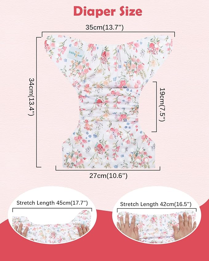 Babygoal Cloth Diaper Covers 6 Pack