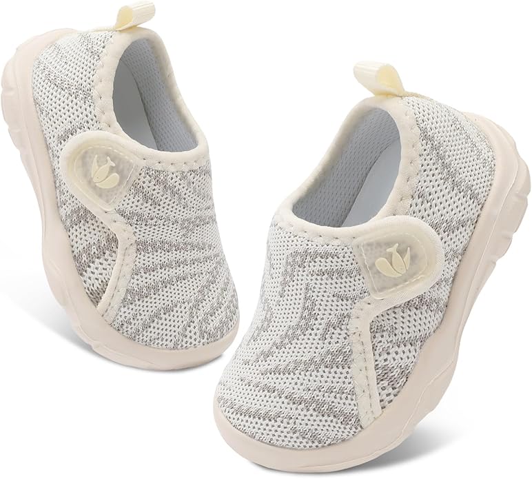 FEETCITY Baby Shoes Boys Girls First Walking Shoes Infant Sneakers Lightweight Slip On Shoe