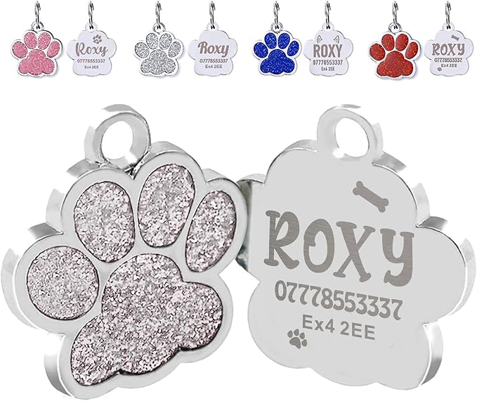 EDSG Cat Dog Tags Personalized for Pets, Dog Name Tags Cat Name ID Tag by EDSG
