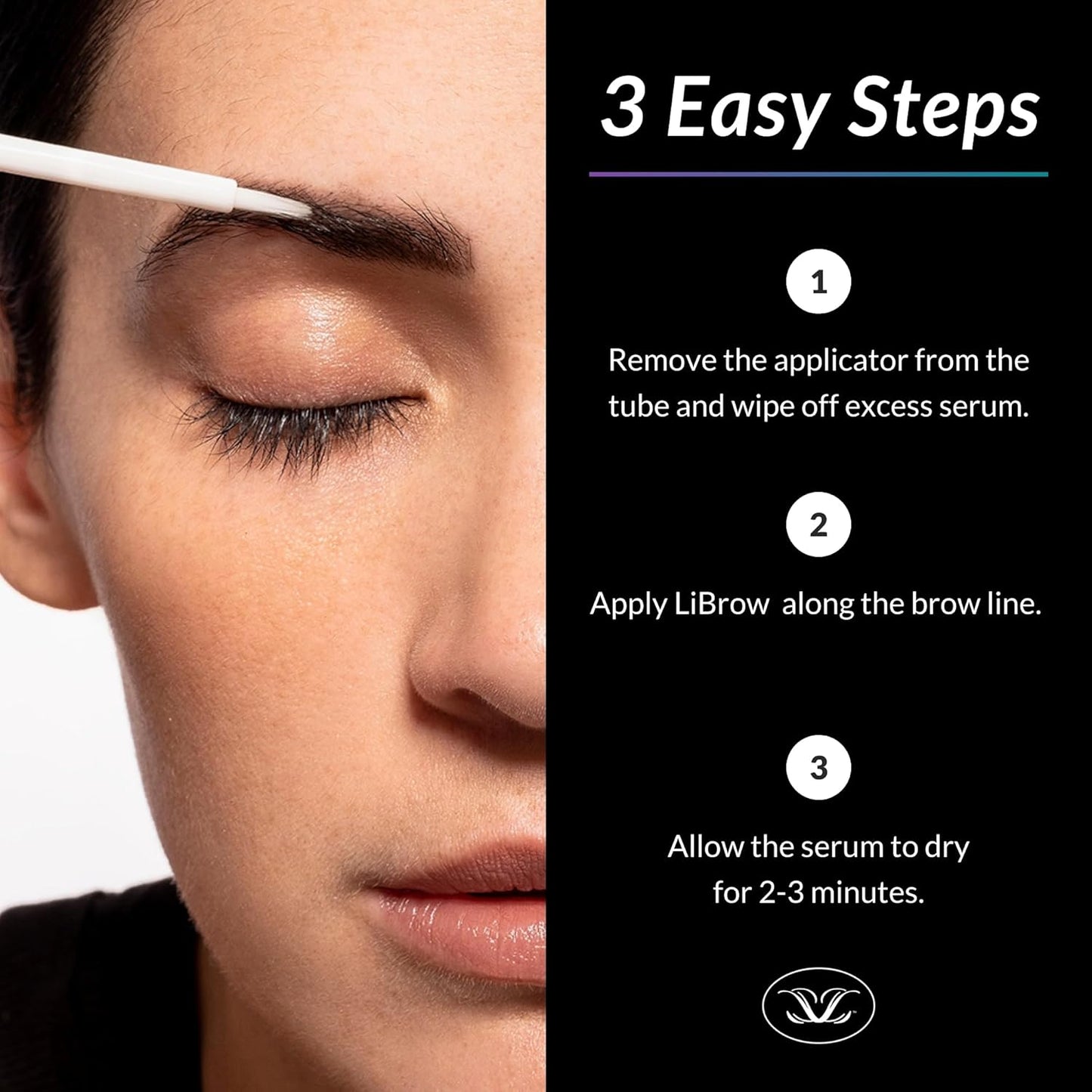 LiBrow Purified Eyebrow Serum XL to Grow Darker, Fuller, Thicker-Looking Brows - Natural Botanical Extracts, Safe for Sensitive Skin & Thin Brow Hairs - Vegan & Cruelty-Free (6mL, 6-Month Supply)