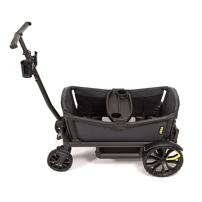 Veer All-Terrain Cruiser | Premium Off-Road Wagon Stroller for Babies, Toddlers, and Kids | Push/Pull/Push-Along Steering for Uneven Terrain | JPMA Certified | Lightweight and Collapsible | 2 Seats