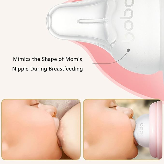 YOHKOH Baby Bottle Nipples for Wide Neck Bottles, 100% Natural Feel Silicone Nipples, BPA-Free (9m+, LL, 4 Counts)