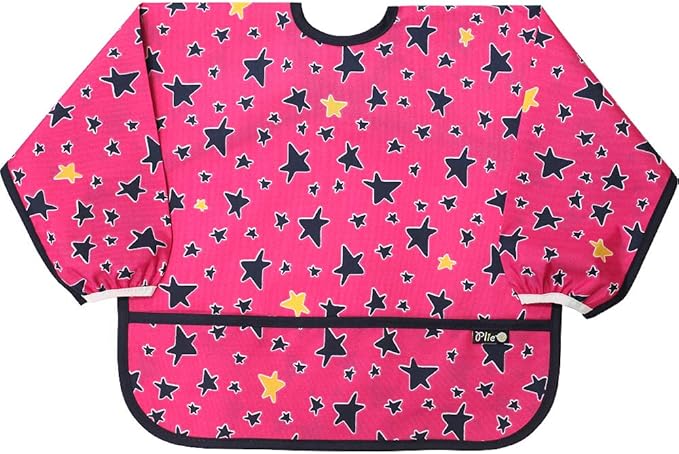 Long Sleeve Waterproof Bib for Toddlers – Feeding Smock for Baby Mealtime, Self-Feeding, Painting & Messy Play, BPA-Free