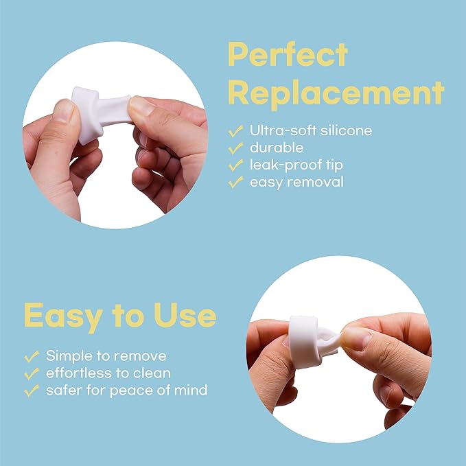 Flange Inserts for Spectra, Spectra Replacement Pump Parts for S1/S2/9 Plus, Not Original Accessories, Breast Pump Parts Include 2-Pack 13MM Flanges and 4-Pack Duckbill Valves