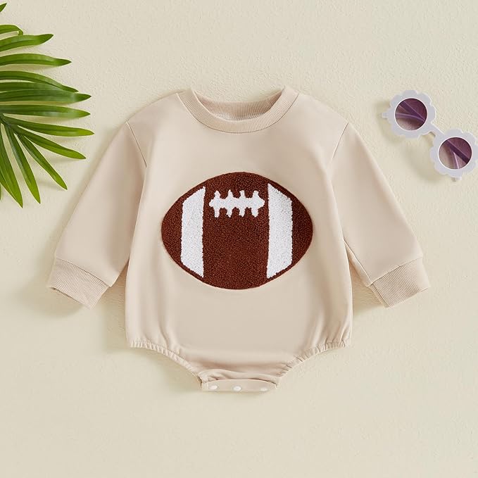 VISGOGO Newborn Infant Baby Boy Girls Oversized Romper Little Dude Sweater Onesie Coming Home Outfit Neutral Clothes