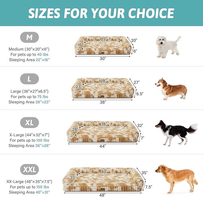 Cute Dog Bed for Medium Dogs, Faux Rabbit Fur Orthopedic Foam Dog Bed - Image 2