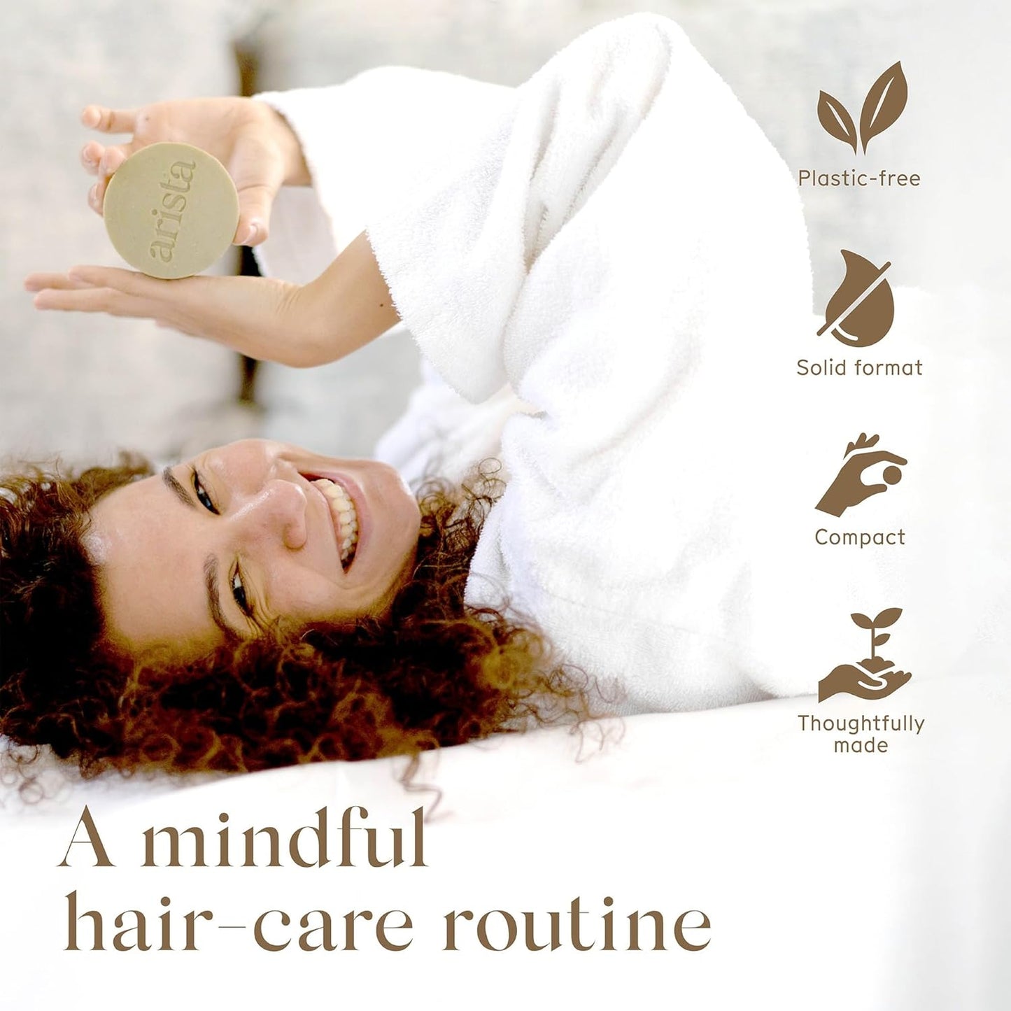 Arista Normal Hair Shampoo Bar | Sulfate-Free, Shikakai & Argan Oil Solid Shampoo Puck | Eco-Friendly, Vegan