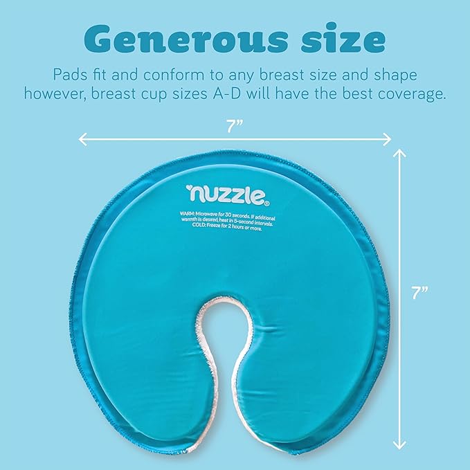 Breast Ice Packs for Breastfeeding and Engorgement Relief - Hot and Cold Breast Therapy Packs - Soft, Dual-Sided & Reusable - 2 Pack
