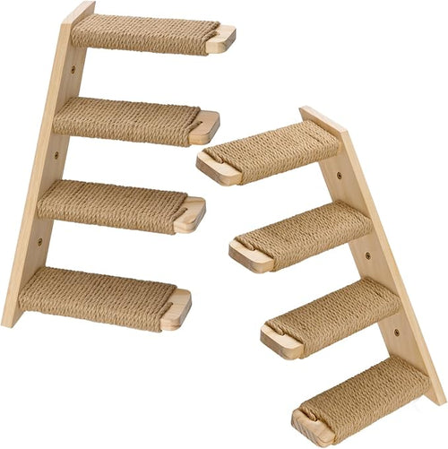 2 Pack 4 Steps Cat Wall Shelves and Stairs - Image 2