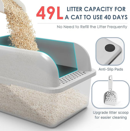 2 Pack 8" Deep Stainless Steel Litter Box - Image 2