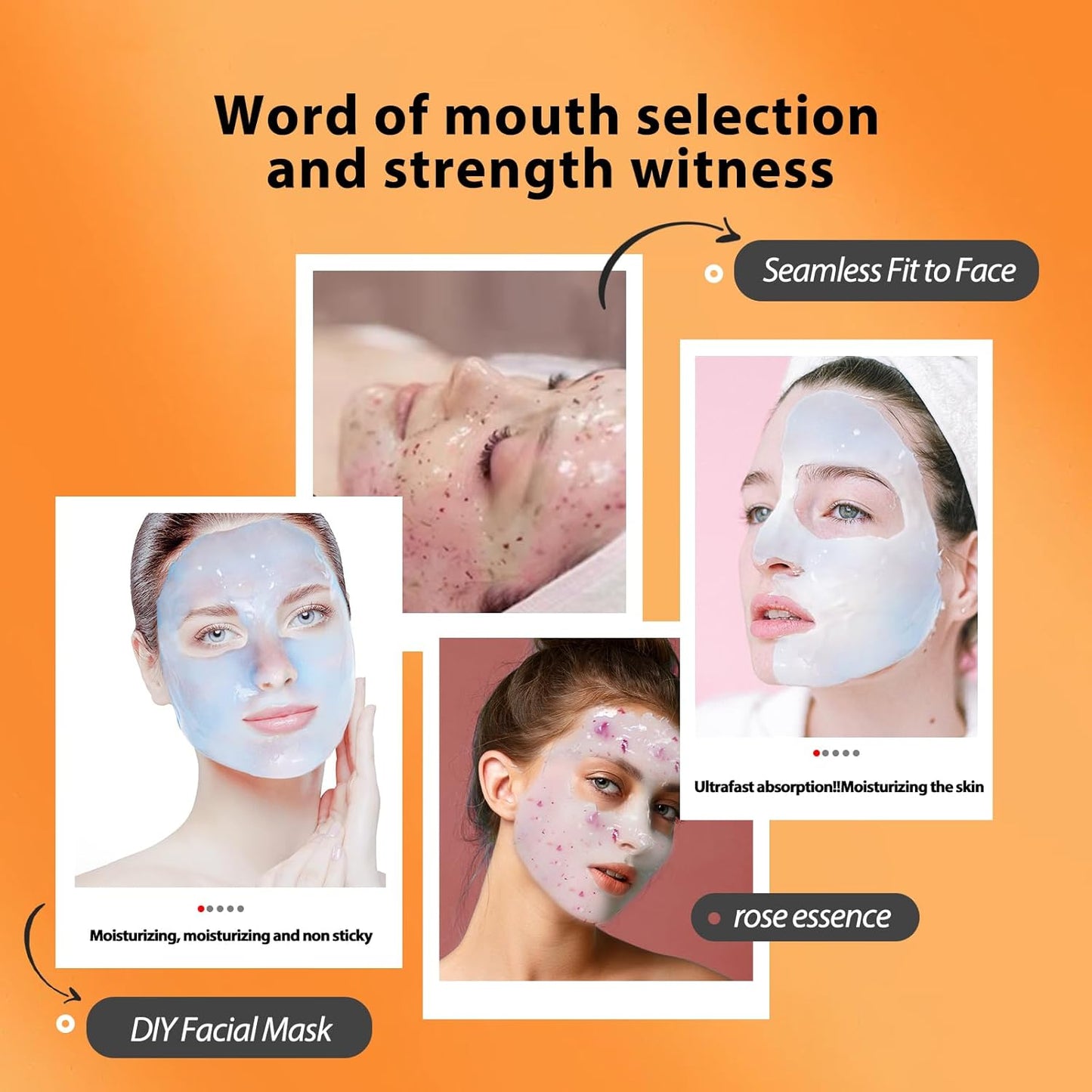 Jelly Mask for Facials, Hydrating & Moisturizing Peel-Off Rubber Gel Face Mask, Skin Care for Deep Hydration & Glow, 23 Fl Oz Jar Professional Spa Use for All Skin Types with Turmeric essence