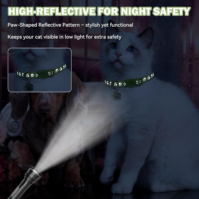4PCS Breakaway Cat Collars, Reflective Cat Collar - Image 2