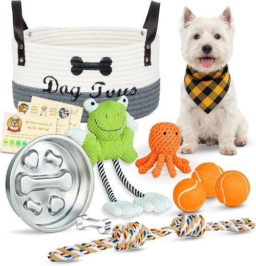 14Pcs New Puppy Gift Basket, Complete Premium Welcome Puppy Starter Kit and Dog by FlairGifts