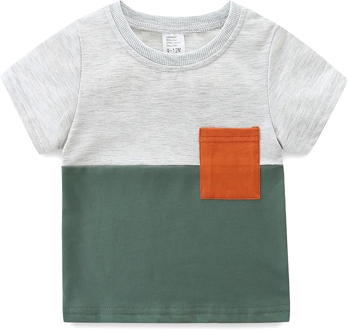Baby Boy Outfits Short Long Sleeve Pants Clothes Set Spring Summer Hooded Patchwork Sweatshirt
