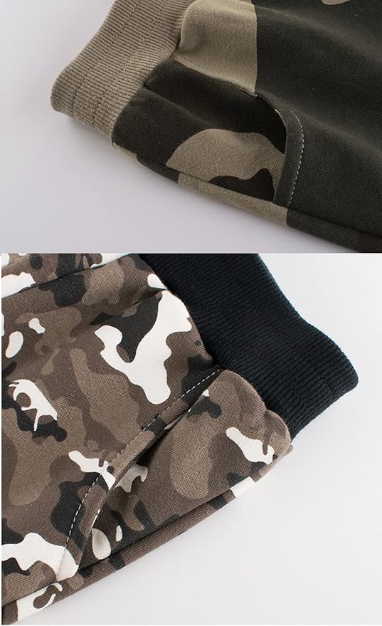 HUAER& Baby Boy's Jogger Pants Dinosaur Car Animal Print Drawstring Elastic Sweatpants 2-Pack