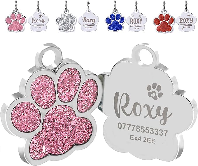 EDSG Cat Dog Tags Personalized for Pets, Dog Name Tags Cat Name ID Tag by EDSG