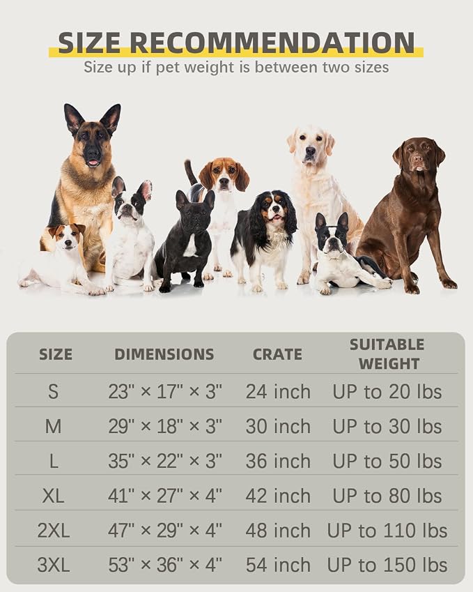 Orthopedic Dog Beds Large Sized Dog Waterproof Pet Kennel Pad - Image 7
