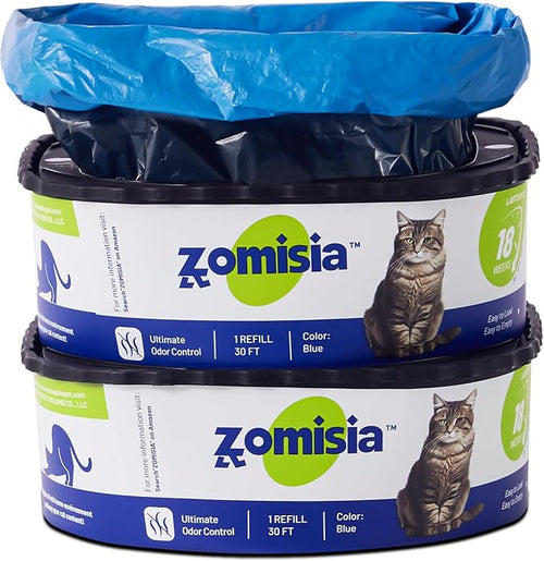 2 Pack Cat Litter Refill Bags, Non-See-Through Jumbo 60FT Cartridge Refill by Zomisia