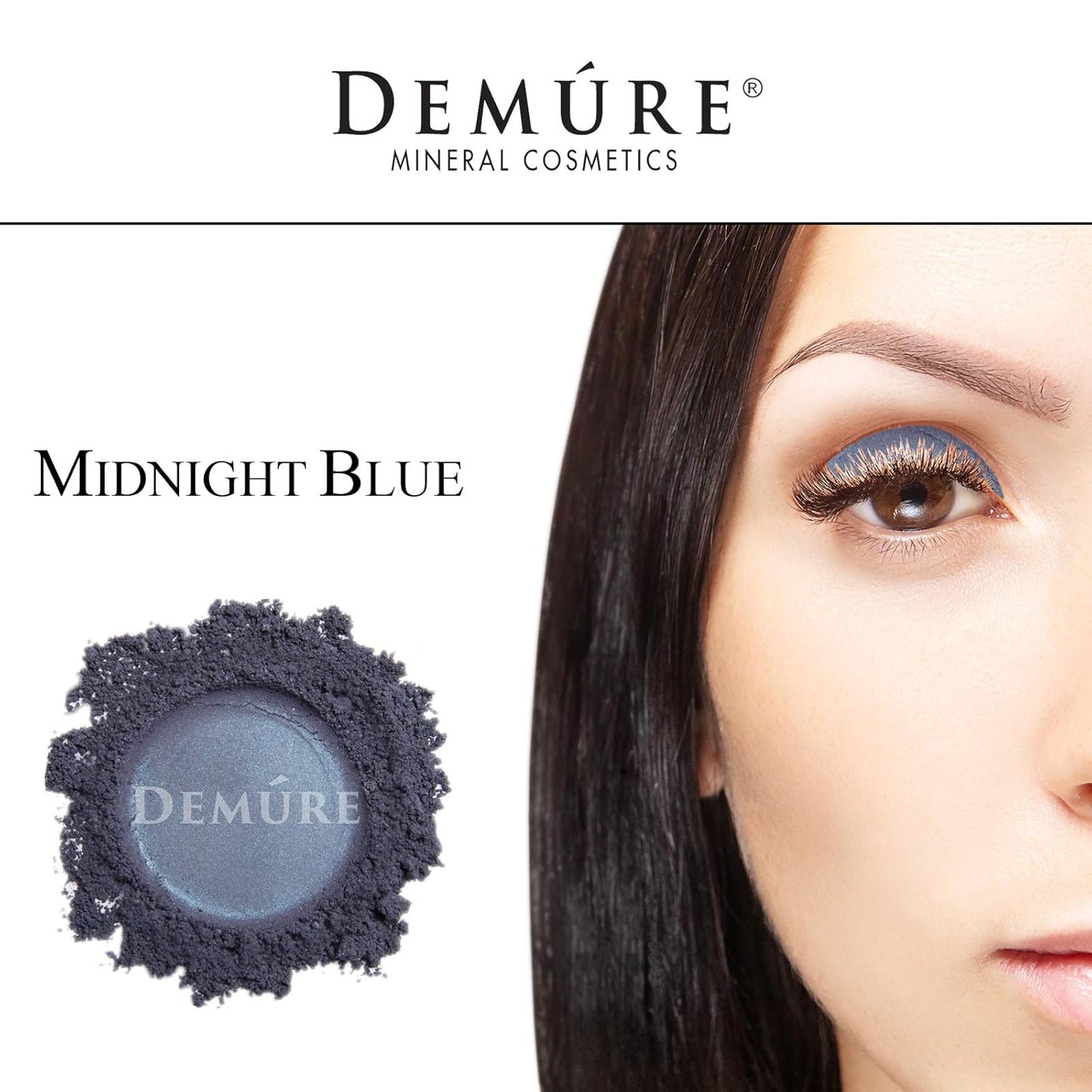 Demure Mineral Make Up (Midnight Blue) Eye Shadow, Matte Eyeshadow, Loose Powder, Eye Makeup, Professional Makeup