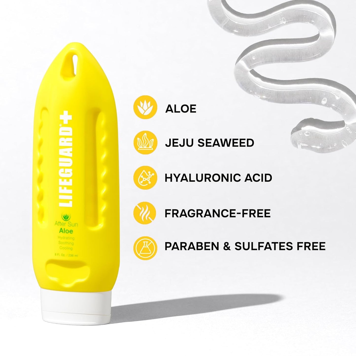 LIFEGUARD After Sun Aloe Gel - Cooling and Soothing Aloe Gel for After Sun Care and Sunburn Relief, Instant Hydration and Moisturizer, Lightweight Texture - 8 fl. oz.