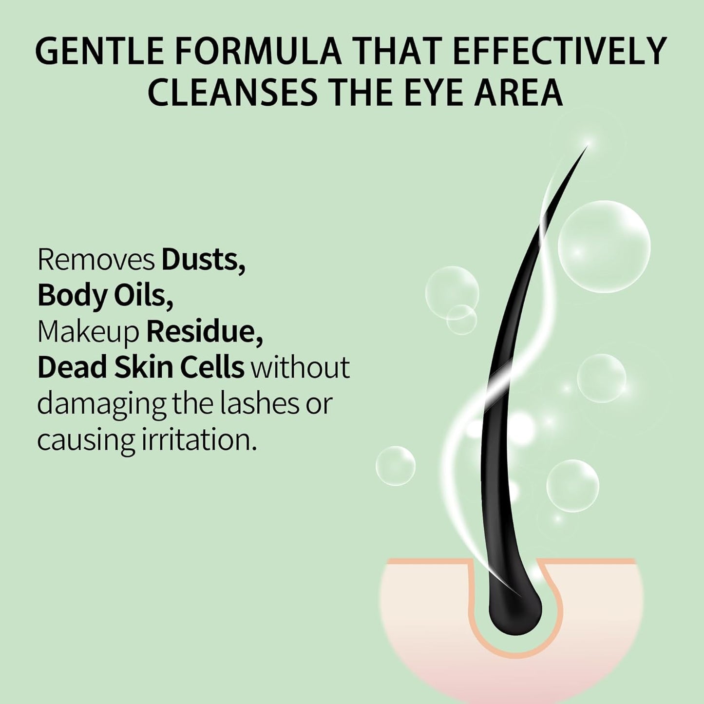 Lash Shampoo Bulk, Eyelash Cleanser for Extensions 2 Liters, Safe Makeup Remover, Non-irritating or Burning Eyelid Foaming Cleanser for Professional Salon and Home Use (Forest-2L)