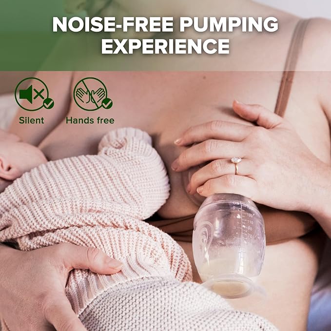 haakaa Manual Breast Pump with Flower Stopper Set, Gen.2 Silicone Hand Pump with Suction Base, BPA Free (5oz/150ml, Lavender)