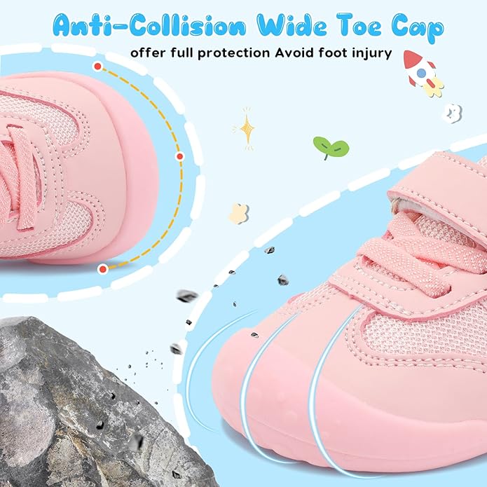 Scurtain Baby Shoes Boy Girl First Walking Shoe Infant Crib Breathable Sneakers Lightweight Barefoot Shoes for Babies