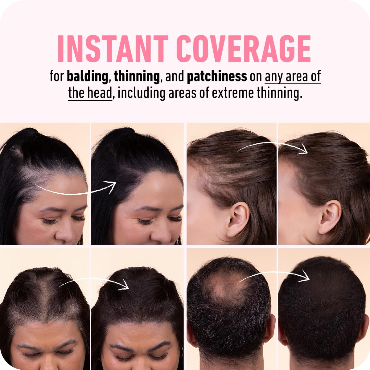 BOLDIFY Hairline Powder - Root Touch Up Hair Color for Gray Coverage - Bald Spot Concealing Hair Powder for Women & Men - 48-Hour Stain-Proof - Gray