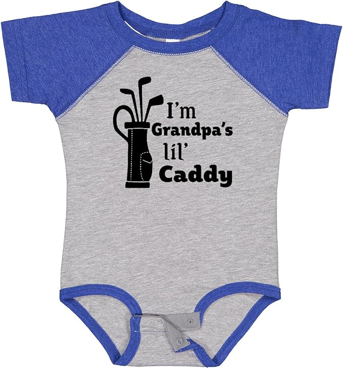 inktastic I'm Grandpa's Lil' Caddy- Golf for Kids Baby Bodysuit