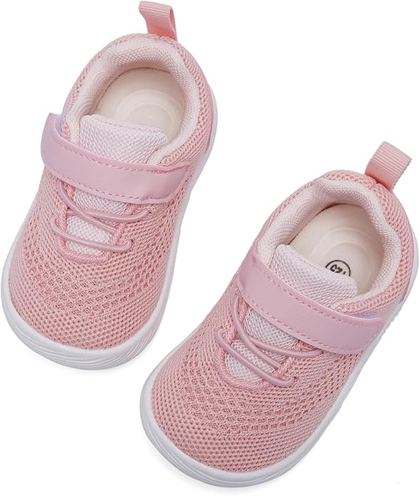MORENDL Toddler Sneakers Baby Boys & Girls Barefoot Shoes Lightweight Breathable Walking Running Tennis Athletic Sport Shoes