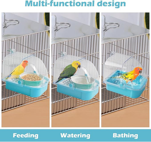 2 in 1 No Mess Bird Feeder, Bird Cage Feeder - Image 2
