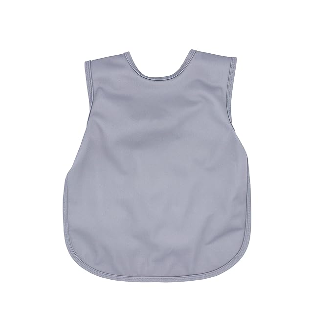 BapronBaby Minimalist Slate Bapron - No Neck Tie Safer Bib for Baby & Toddler - Soft Waterproof Stain Resistant - Machine Washable - Sz Baby/Toddler 6m-3T