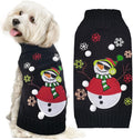 Christmas Dog Sweaters Xmas Pet Outfit Clothes Cute Black Snowman Costume Puppy by DOGGYZSTYLE