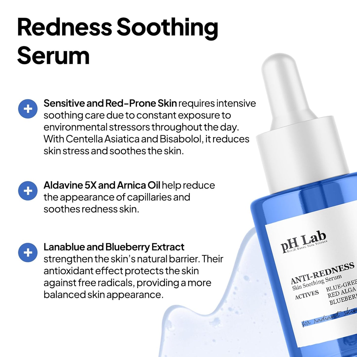 Anti Redness Serum, Reduces Capillary Cracks Appearance, Evens Skin Tone, Skin Soothing and Redness Reform Serum, 1.01 Fl Oz (Pack of 2)